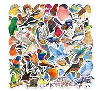 Watercolor Bird Stickers 50 Pcs Aesthetic Stickers for Water Bottles Laptop Scrapbooks Guitars Luggage Bike Phone Skateboards|Teens Girl Kids Sticker