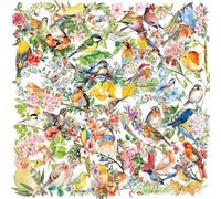 Watercolor Bird Stickers 50PCS for Water Bottles Phone Case Laptop Luggage Scrapbook Journal Helmet Skateboard Guitar,Cartoon Animal Transparent Waterproof Decals for Teens Girls Kids Adult