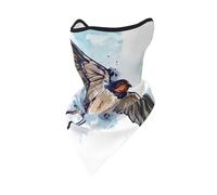 Watercolor Bird Swallow Windproof Mask,Neck Gaiter Winter Motorcycle Face Cover