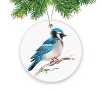 Watercolor Blue Jay Christmas Tree Hanging Ornament Beautiful Christmas Decorations Unique Tree Decorations For Keepsake Office Party