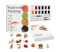 Watercolor Book Beginner-Friendly Easy Painting Workbook