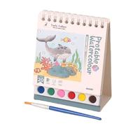 Watercolor Book for Kids,Reusable Watercolor Workbook Paint Set | Beginner-Friendly Painting Sketchbook, Educational Preschool Learning Activities for Kids Children Toddler