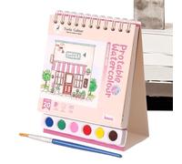 Watercolor Book for Kids - Reusable Watercolor Workbook Paint Set - Educational Painting Sketchbook, Preschool Learning Activities for Home School
