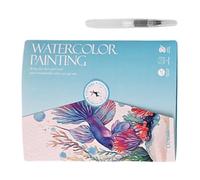 WaterColor Book Learning Book, Art Pad | Hand Painted Journal with Brush, Pigment Tray for Sketching, Artwork, Studio Exercises, Illustration Design Decorates