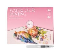 WaterColor Book Learning Book, Art Pad | Hand Painted Journal with Brush, Pigment Tray for Sketching, Artwork, Studio Exercises, Illustration Design Decorates
