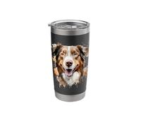 Watercolor Border Collie Stainless Steel Insulated Tumbler