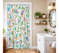 Watercolor Botanical Leaf Print Leaves Shower Curtain 36x72 Inch
