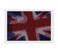 Watercolor British Britain Flag 5D Diamond Art Painting Kits for Adults Square Diamonds Drill