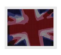 Watercolor British Britain Flag 5D Diamond Art Painting Kits for Adults Square Diamonds Drill