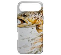 Watercolor Brown Trout Fishing Art Nature Design Case for iPhone Air