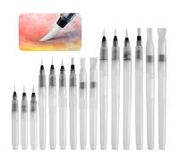 Watercolor Brush Pens Set, 15 Pieces Refillable Water Brush Pens Aqua Paint Pen Brushes for Watercolor Paints, Coloring, Painting, Palette Mixing Paint