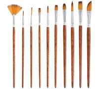 Watercolor Brushes of 10pcs,Professional Paint Brush for kids Adults,Variety Shapes with Flat,Rounds,Dagger Stripper,Fan for Watercolor Acrylic Gouache Paint Brushes Sets
