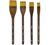 Watercolor Brushes Professional,Biaelk 256Flat 4PCS Synthetic Goat Mixed Hair Watercolor Paint Brush Set for Artists,Size#1#2#3#4 Hake Brushes Set for Face Painting