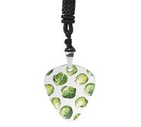 Watercolor Brussel Sprouts Guitar Pick Pendant Necklace for Acoustic Electric Bass Players Guitar Accessories Guitarist Gifts