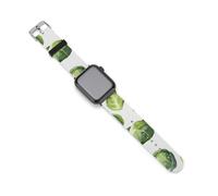 Watercolor Brussel Sprouts Silicone Watch Strap 38mm 40mm 42mm 44mm Quick Release Compatible with IWatch Series 10 9 Ultra 8 7 6 5 4 3 2 1 SE