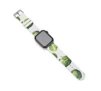 Watercolor Brussel Sprouts Silicone Watch Strap 38mm 40mm 42mm 44mm Quick Release Compatible with IWatch Series 10 9 Ultra 8 7 6 5 4 3 2 1 SE