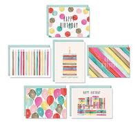 Watercolor Bulk Birthday Cards Assortment - 48pc Bulk Happy Day sheets with Envelopes Box Set - Assorted Blank Celebration Sheets for Women, Men, and Kids in a Boxed flyers Pack