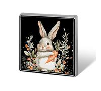 Watercolor Bunny And Carrot Funny Lapel Tie Pin Buttons Brooch Badge Pin Clothes Hat Accessories for Men Women