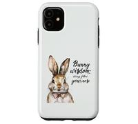 Watercolor Bunny Wisdom Follow Your Nose Rabbit Lover Case for iPhone 11