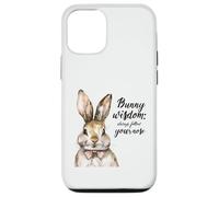 Watercolor Bunny Wisdom Follow Your Nose Rabbit Lover Case for iPhone 12/12 Pro