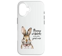 Watercolor Bunny Wisdom Follow Your Nose Rabbit Lover Case for iPhone 16