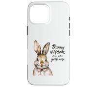 Watercolor Bunny Wisdom Follow Your Nose Rabbit Lover Case for iPhone 16 Pro Max