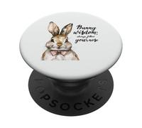 Watercolor Bunny Wisdom Follow Your Nose Rabbit Lover PopSockets Adhesive PopGrip