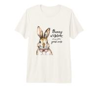 Watercolor Bunny Wisdom Follow Your Nose Rabbit Lover Premium T-Shirt