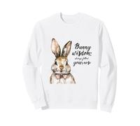Watercolor Bunny Wisdom Follow Your Nose Rabbit Lover Sweatshirt