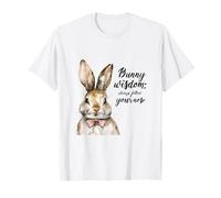 Watercolor Bunny Wisdom Follow Your Nose Rabbit Lover T-Shirt
