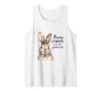 Watercolor Bunny Wisdom Follow Your Nose Rabbit Lover Tank Top