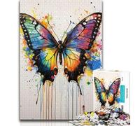 Watercolor Butterfly 1000 Piece Jigsaw Puzzle for Adults And Teenagers,for Educational Game Challenge Toy for Is Ideal As A Gift for The Whole Family (50x75cm)