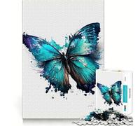 Watercolor Butterfly 1000-piece Puzzle for Teenagers Mind Skill Fun Uniform Size Precise Pieces Relaxing Indoor Group Activity (38x52cm)