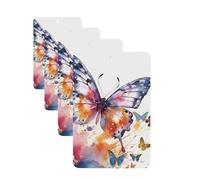 Watercolor butterfly Car Air Freshener Cards for Women Men 4 Pack Cute Car Accessories Long Lasting Scent Car Diffuser Hanging Auto Aromatherapy Tablets Car Fresheners Gifts