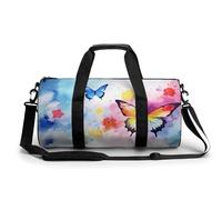 Watercolor Butterfly Gym Bag Travel Duffel for Men Women