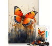 Watercolor Butterfly Jigsaw Puzzles for Adults 1000 Mind Boost Game Uniform Size Precise Pieces Travel-friendly Brain Game Gift (38x52cm)