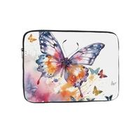 Watercolor Butterfly Laptop Case 12 inch, Shockproof Protective Computer Sleeve Cover Water Resistant Laptop Bag Carrying Tablet Cover Briefcase Handbags Gifts for Men Women