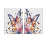 Watercolor Butterfly Passport Holder Passport Wallet PU Leather Passports Protective Cover Slim Travel Accessories