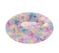 Watercolor Butterfly Pattern Pet Cat Bed Warm & Cozy fluffier Orthopedic Dog Bed for Extra Small Size Pets Sleeping