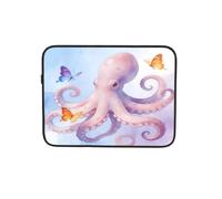 Watercolor Butterfly Sea Lifes Laptop Sleeve Case Notebook Computer Pouch Tablet Briefcase Carrying Bag for Work 12 Inch