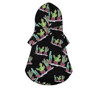 Watercolor Cactus Dog Hoodie Luxury Dog Clothes Winter Dog Jacket Pet Clothes Hoodie French Bulldog Teddy Pug Puppy Clothes XL