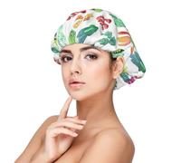 Watercolor Cactus Succulents,Adult's Satin Sleeping Cap - Women's Elastic Sleep Bonnet, Adjustable Overnight Hair Cover