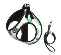 Watercolor Cactus Succulents,Pet Harness,Adjustable Reflective Dog Harness,Pet Leash Vest,M