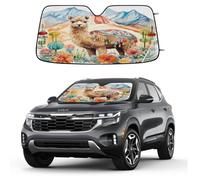 Watercolor Camel Cactus Car Windshield Sun Shade Foldable Reflective Sunshade UV Protection Heat Block Front Window Shade for Car Truck SUV Keeps Interior Cool with Suction Cups