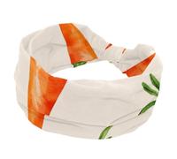 Watercolor Cartoon Carrots Wide Headbands for Women, Yoga Workout Head Bands Wide Elastic Hair Bands for Washing Face Makeup