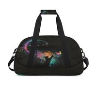 Watercolor Cat Butterfly Duffel Bags for Women Men Kids Girls Boys Overnight Weekender Travel Bag 24L Sport Gym Duffel Bag Practice Tote Carry Bag