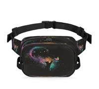 Watercolor Cat Butterfly Waist Bag Multifunction Pack for Travel Sport Running Fanny Pack Bumbag Pouch Purse Belt Bag for Women Men Kids Girls Boys
