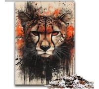 Watercolor Cheetah 2000 Piece Jigsaw Puzzles for Teenagers, Pattern Assembly Deal As Gifts for The Whole Family Suitable for And 14 (70x100cm)