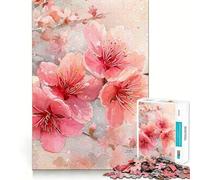 Watercolor Cherry Blossoms 1000-piece Jigsaw Puzzles Brain Focus Game Expert Cutting Craftsmanship Fascinating Hobby for Idle Moments (50x75cm)
