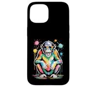 Watercolor Chimp Painted Chimpanzee Primate Paint Case for iPhone 15